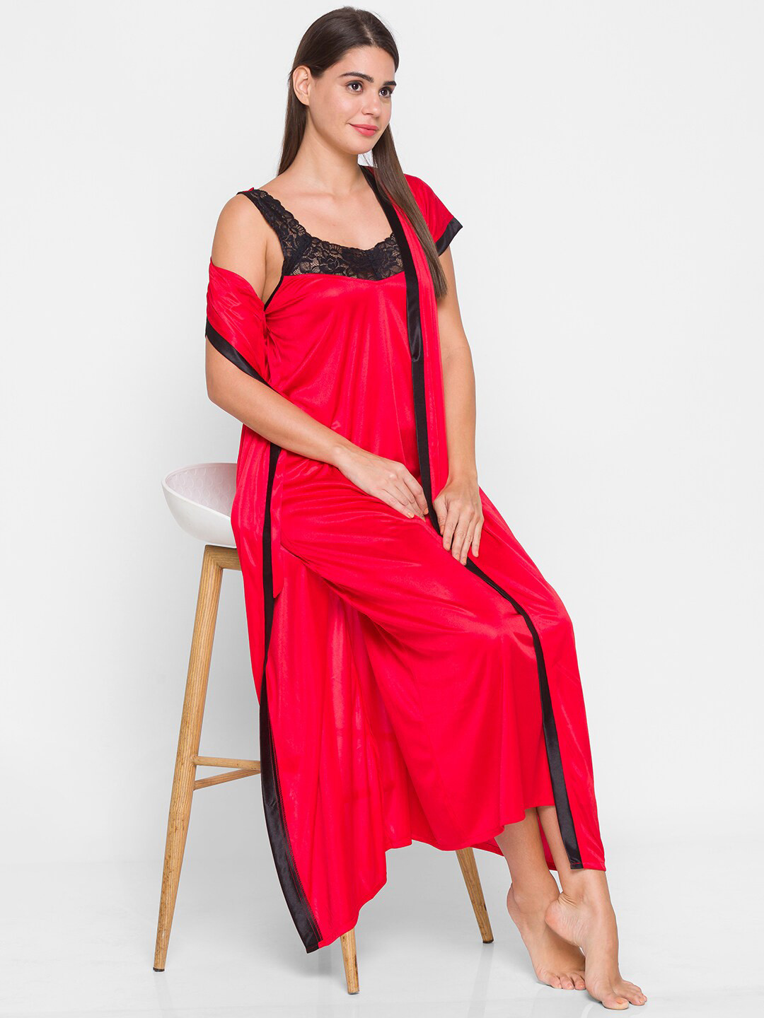 AV2 Red Maxi Nightdress
