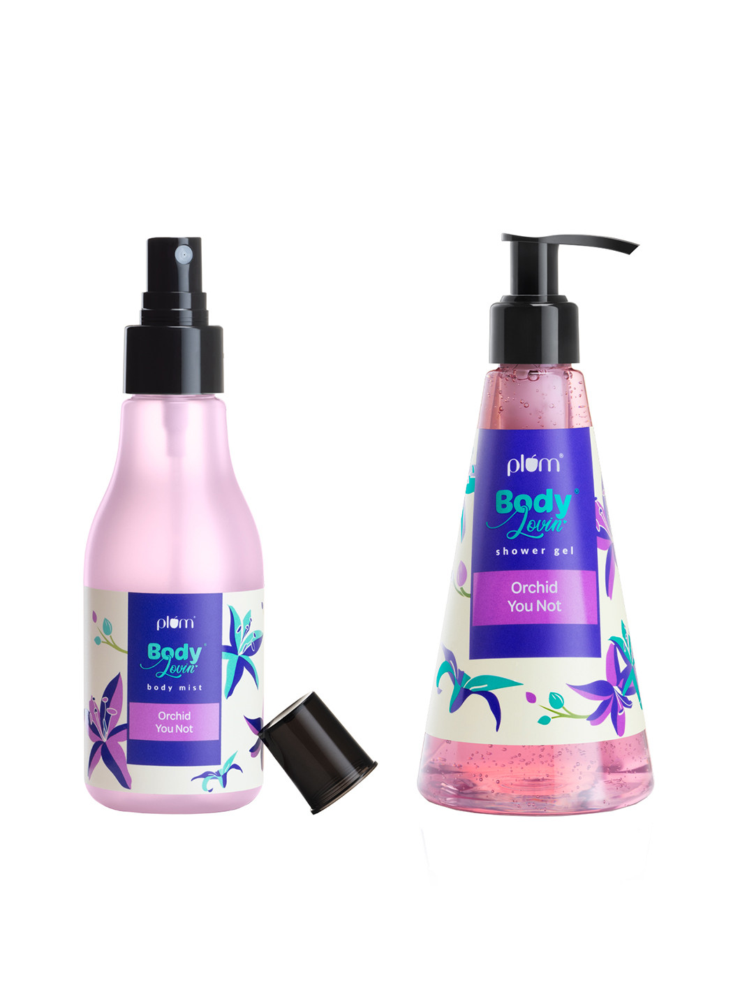 Plum Set of BodyLovin' Orchid-You-Not Shower Gel & Body Mist