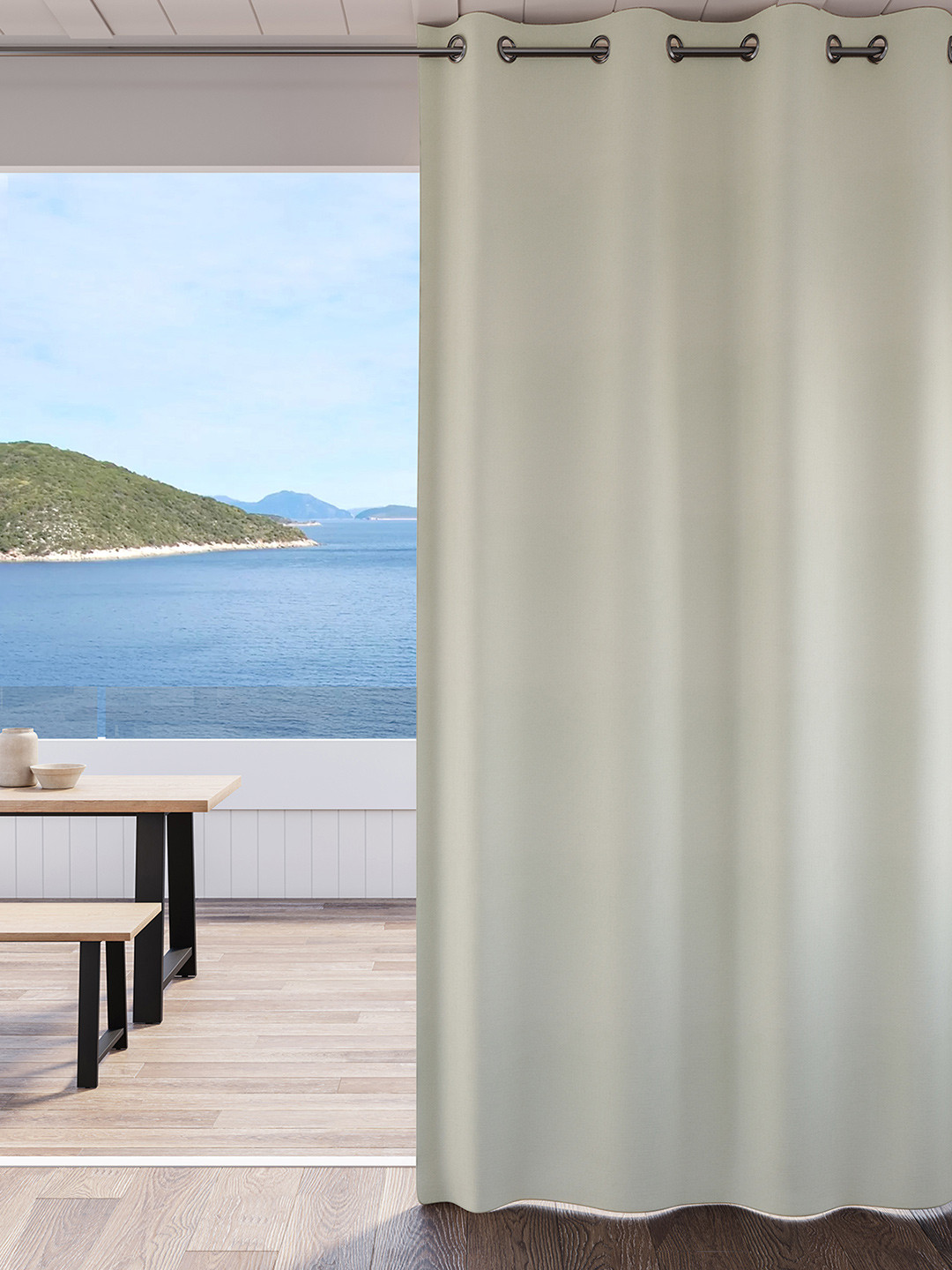 DDecor Grey Door Curtain