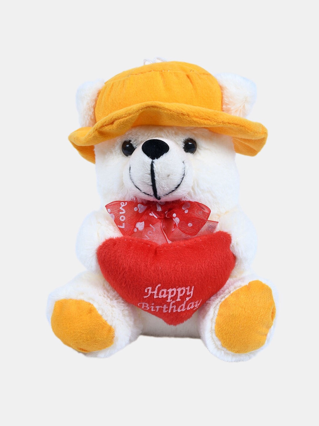 DukieKooky Kids White   Red Little Teddy Bear With Hat   Heart