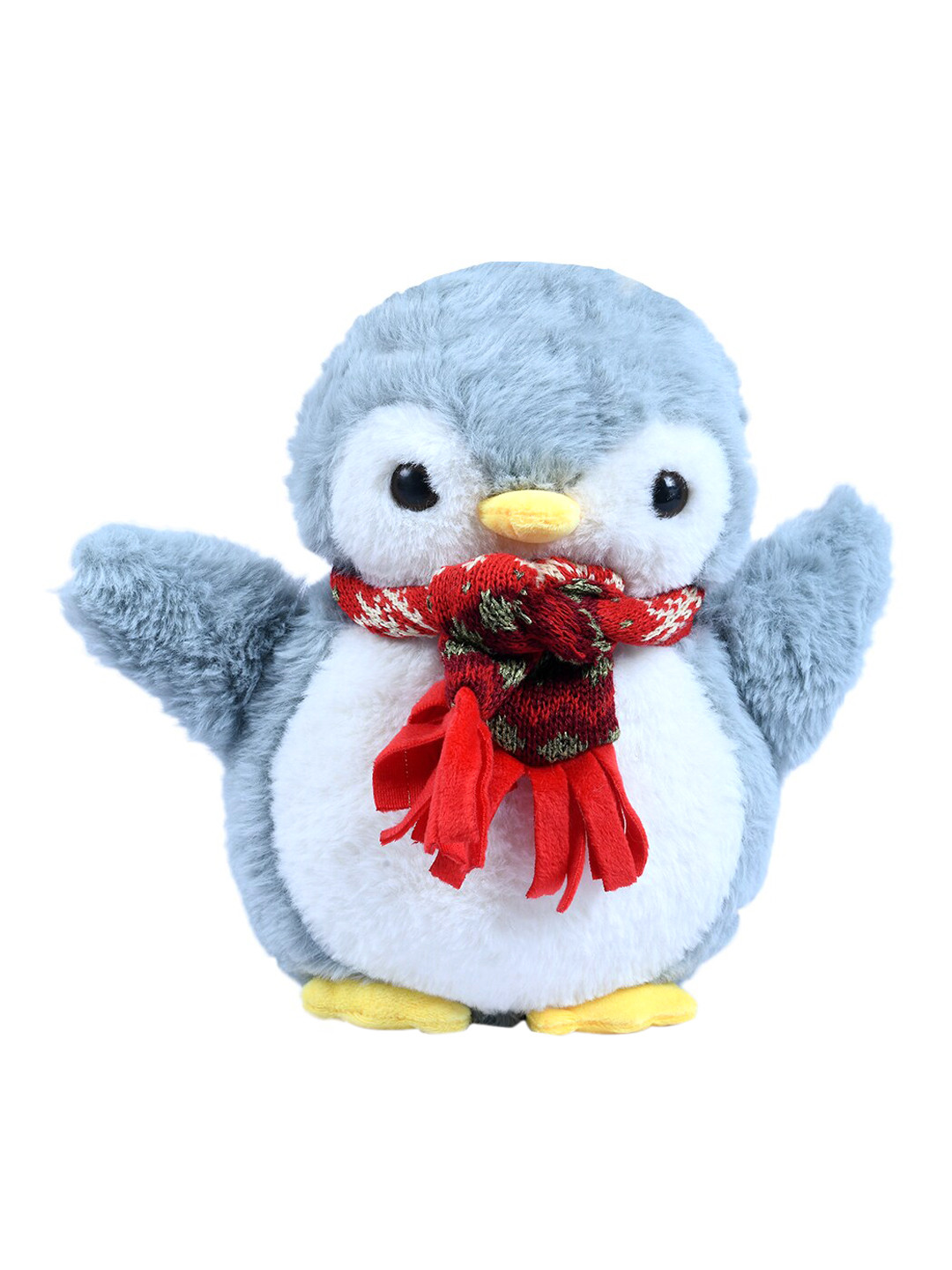 DukieKooky Kids Grey & White Scarfy Penguin Soft Toy
