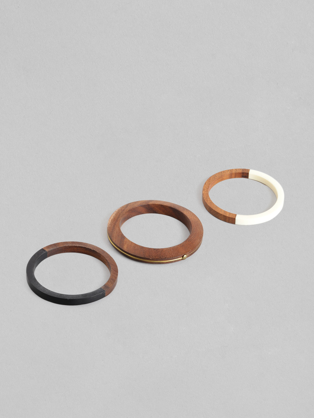 RICHEERA Women Brown Wood Ring Bracelet