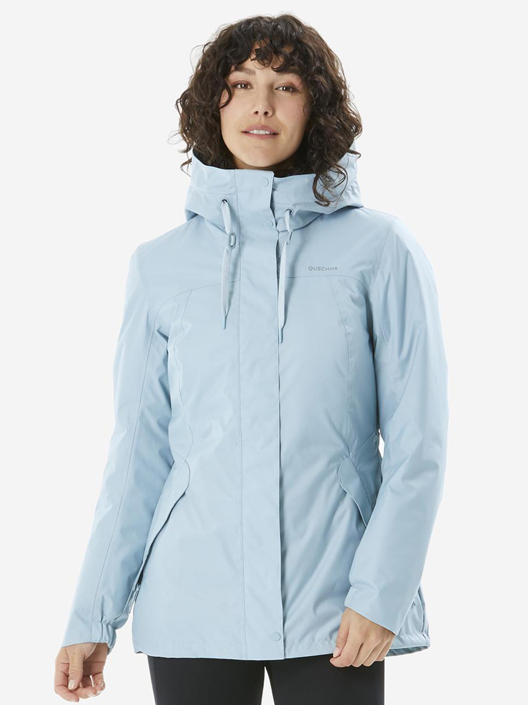 Decathlon QUECHUA Women Blue Waterproof & Warm Snow Hiking Jacket For -10C