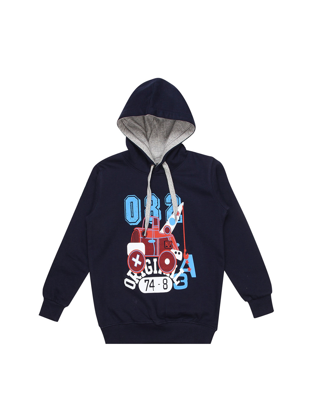 Kiddeo Unisex Kids Navy Blue Printed Sweatshirt