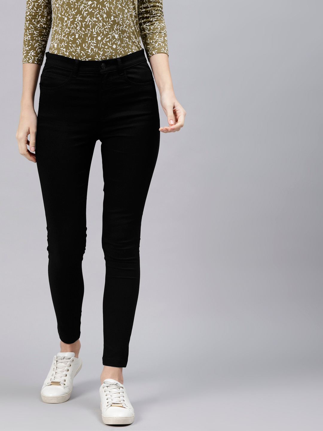 Marks & Spencer Women Black Jeggings - Skinny Fit