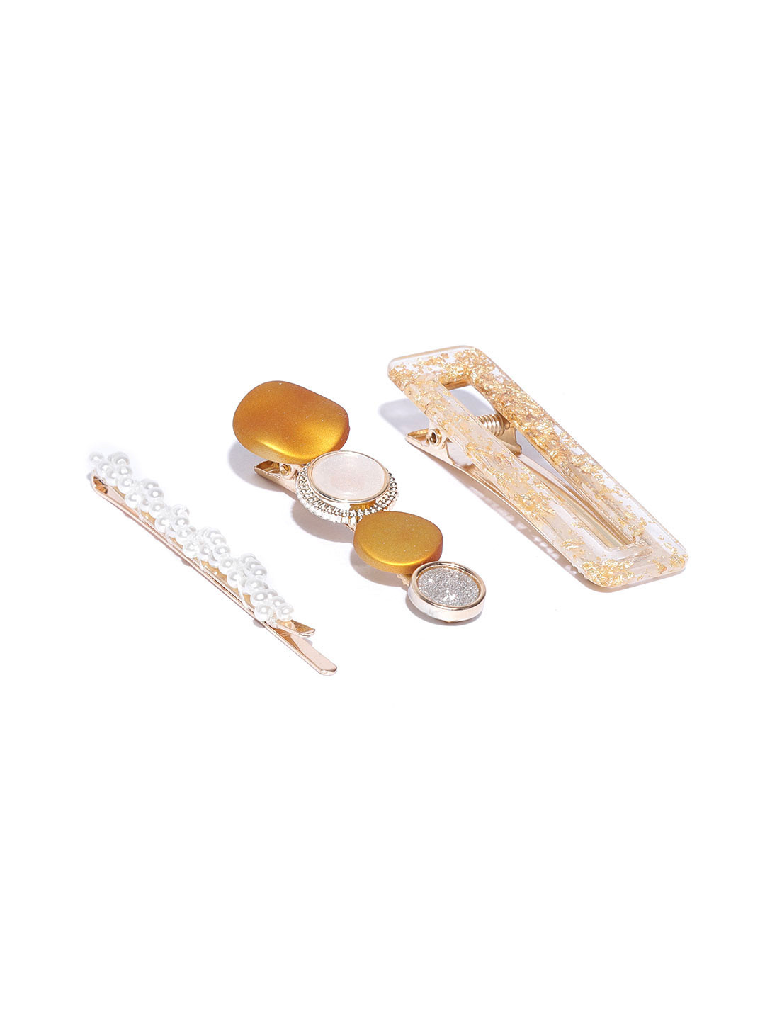 Jewels Galaxy Women Set of 3 Hair Clips