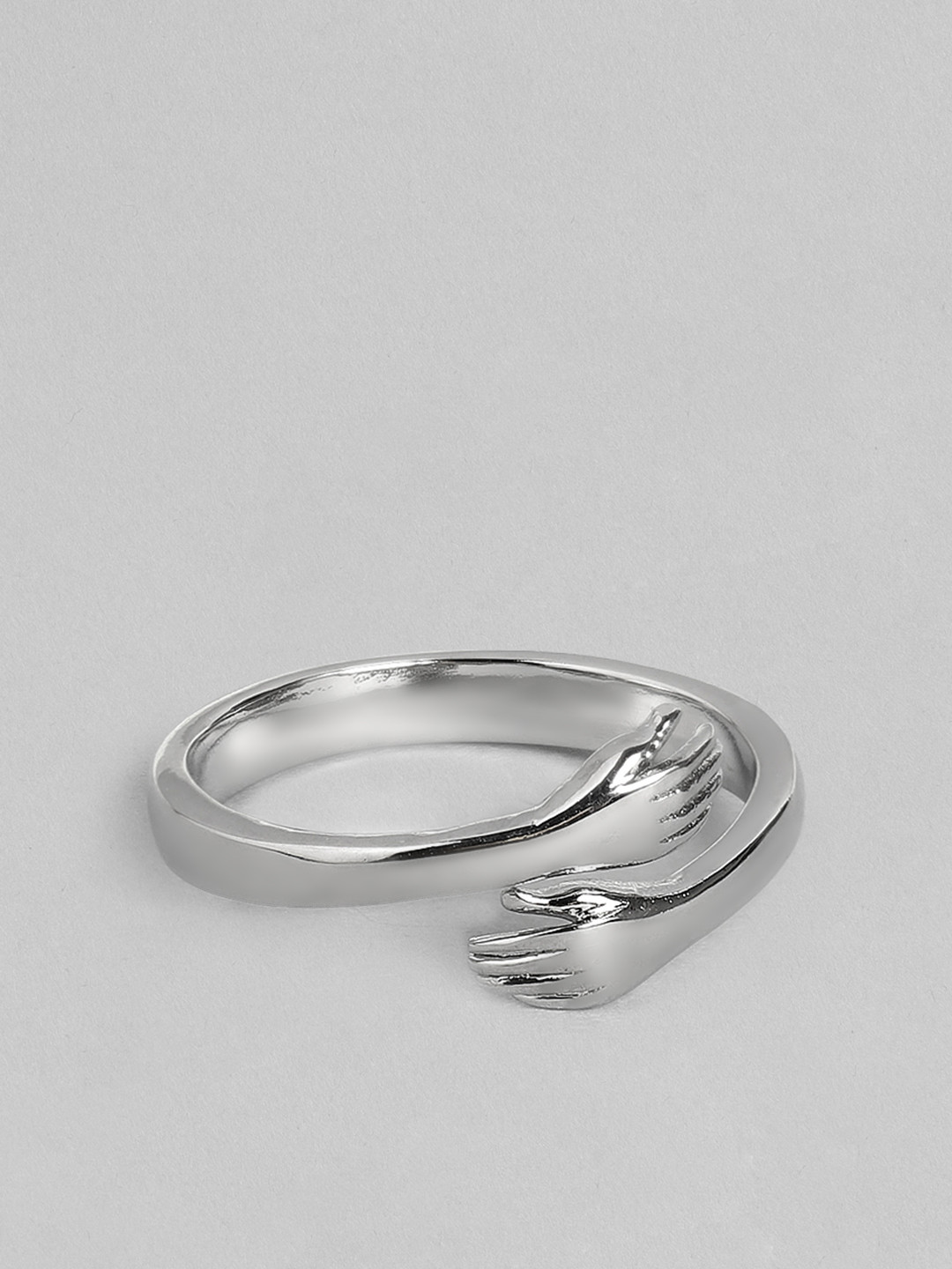 Jewels Galaxy Silver-Plated Adjustable Finger Ring