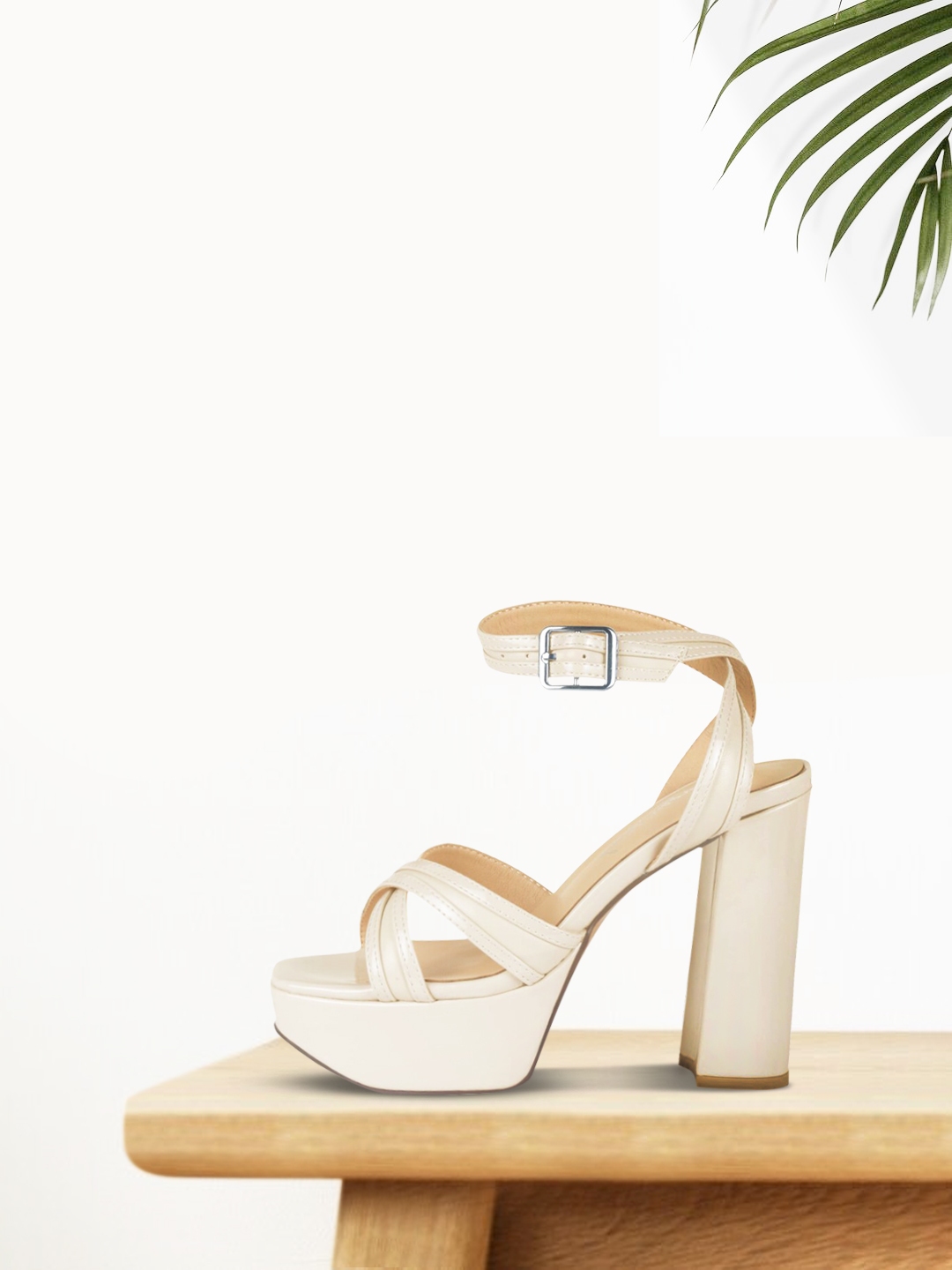 Beige platform best sale heels
