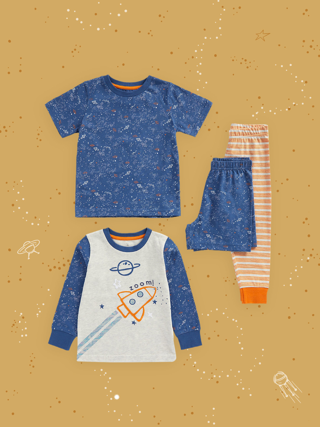 mothercare Boys Pack of 2 Night suits