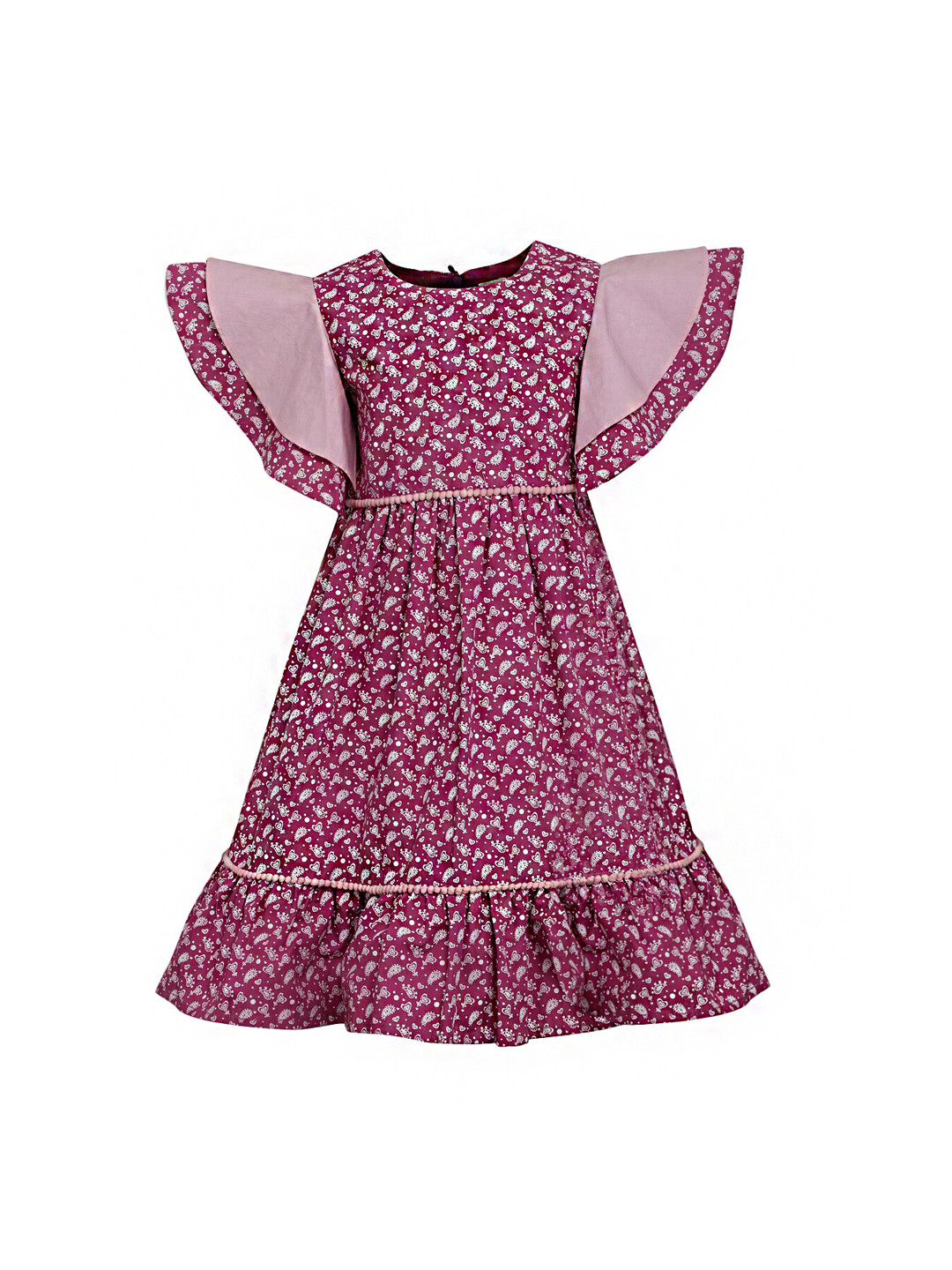 A Little Fable Girls Purple Floral Dress