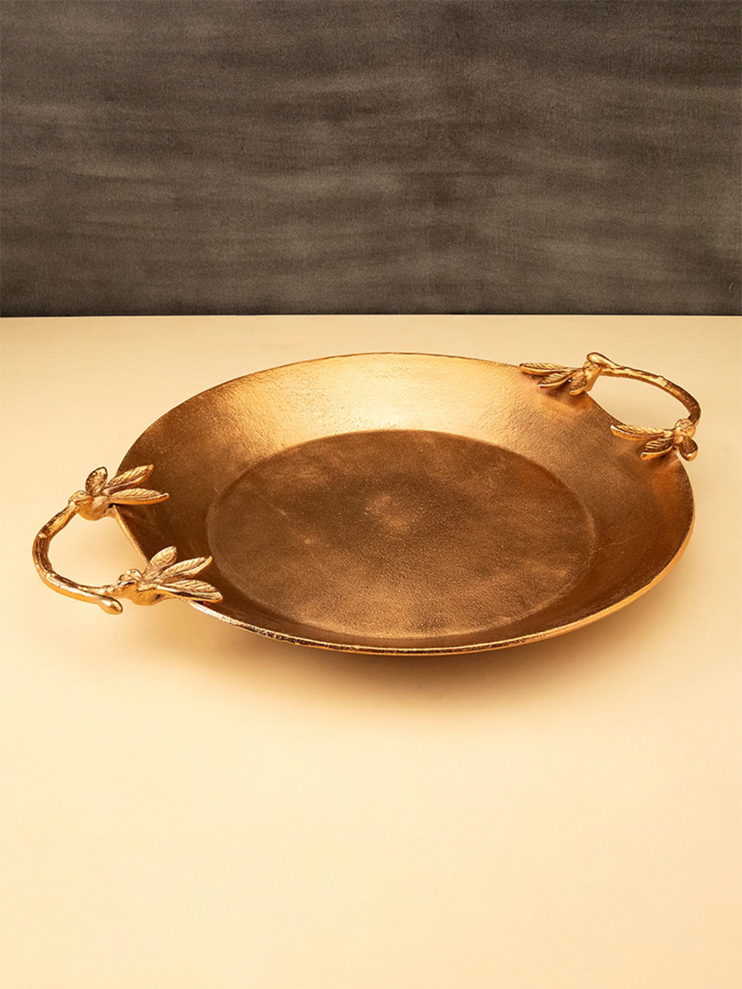 ellementry Copper-Toned Solid Metal Tray