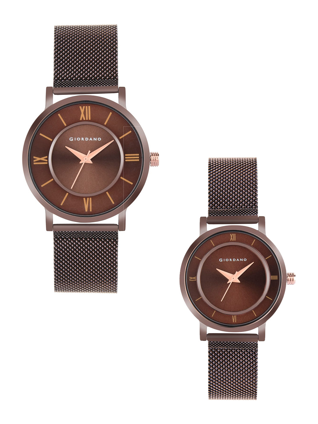 GIORDANO Pack-2 Bracelet Style Straps Analogue Watch Gift Set   GD-1172-SETA-55