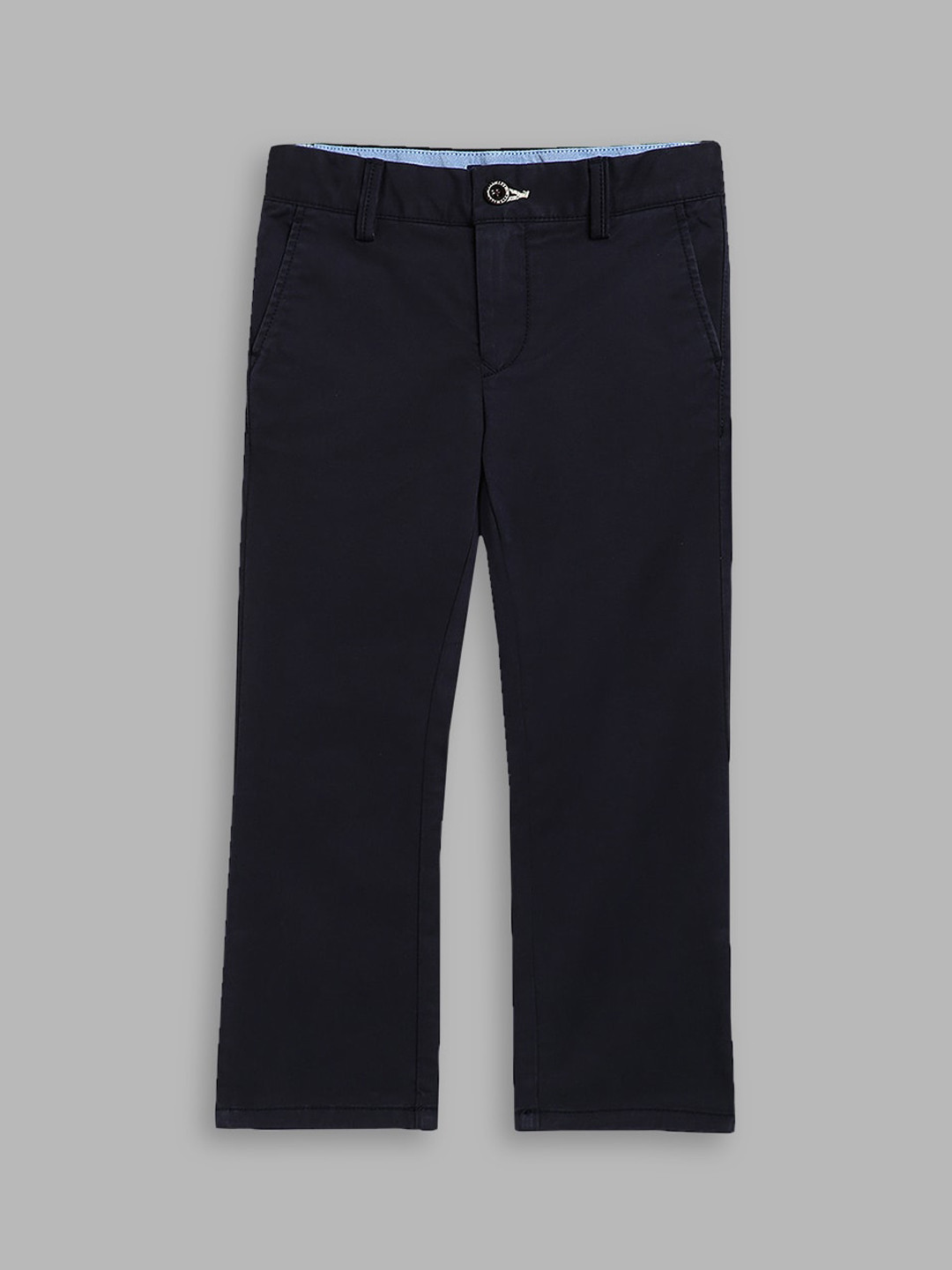 GANT Boys Navy Blue Solid Chinos Trousers