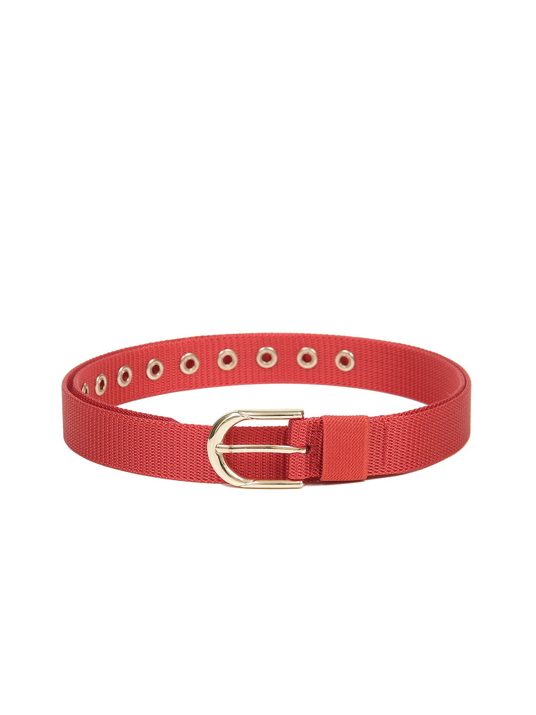 Calvadoss Girls Red Woven Design Canvas Belt