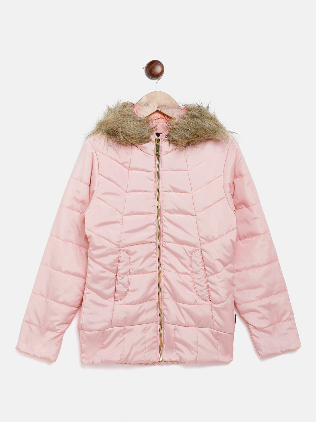 Crimsoune Club Girls Pink Padded Jacket