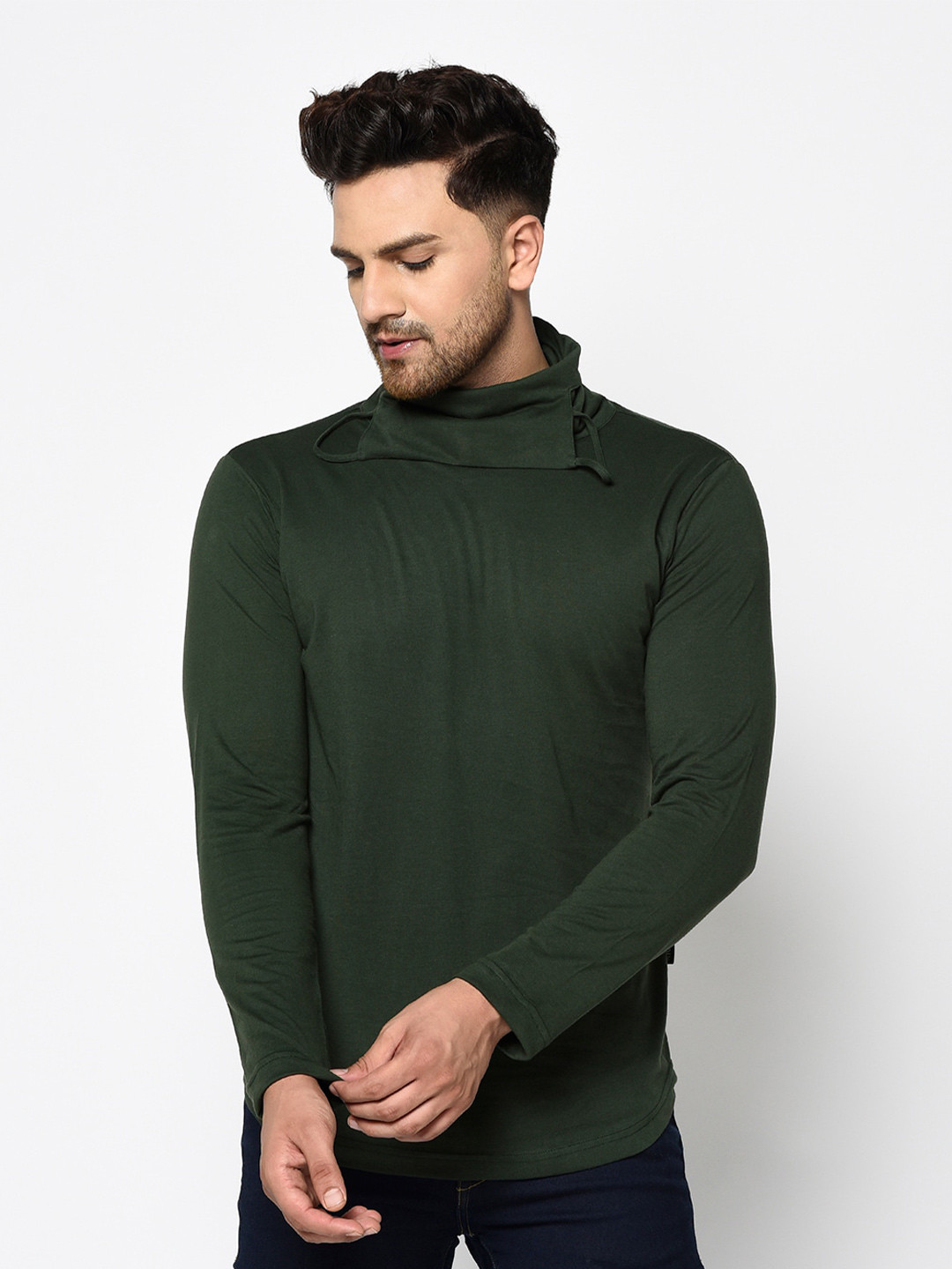 Rigo Turtle Neck Slim Fit Cotton T-shirt