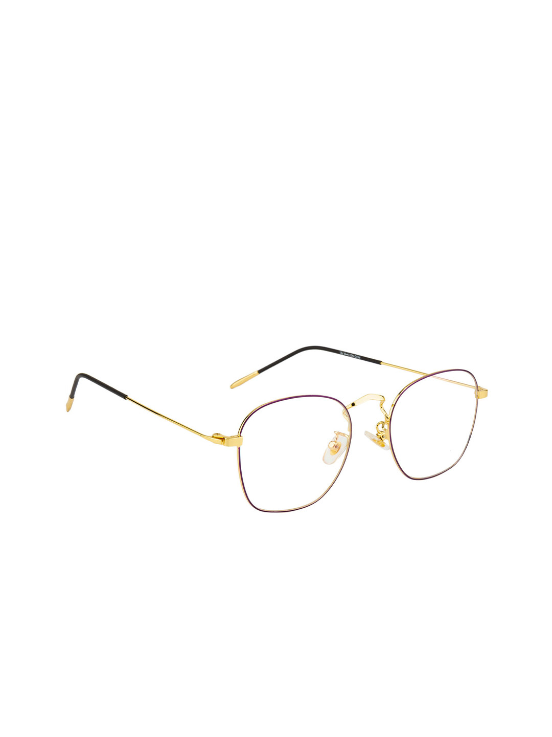 Ted Smith Unisex Gold-Toned & Black Full Rim Square Frames