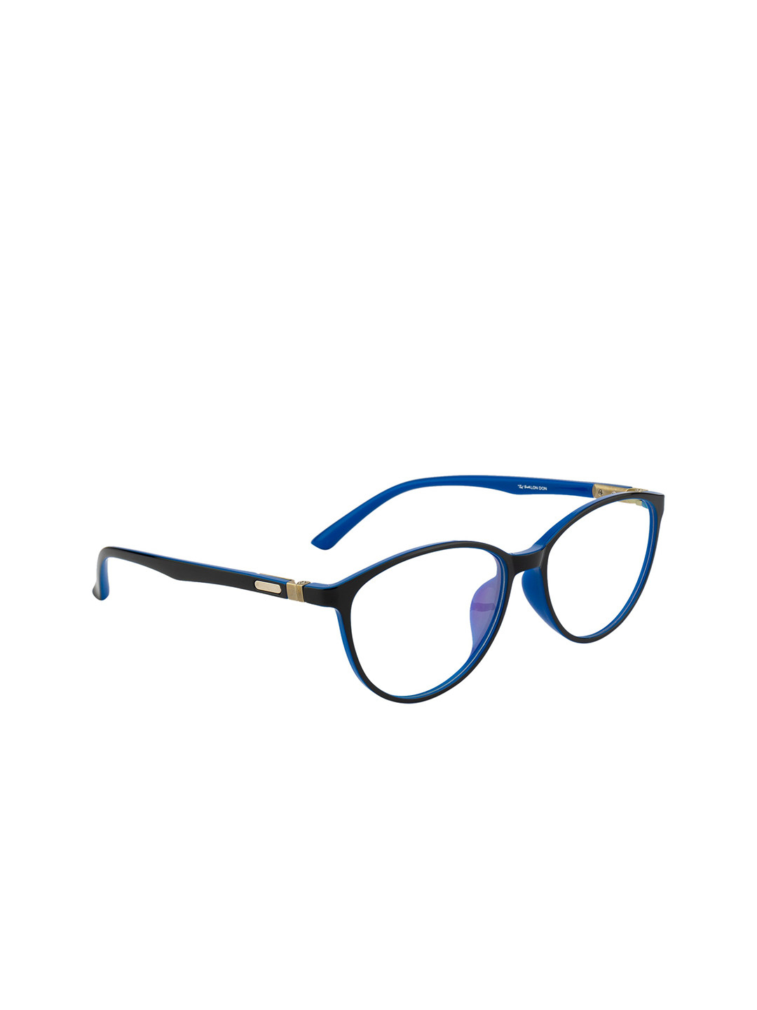 Ted Smith Women Blue & Black  Cateye Frames with Blue-Light Blocking Computer Glasses