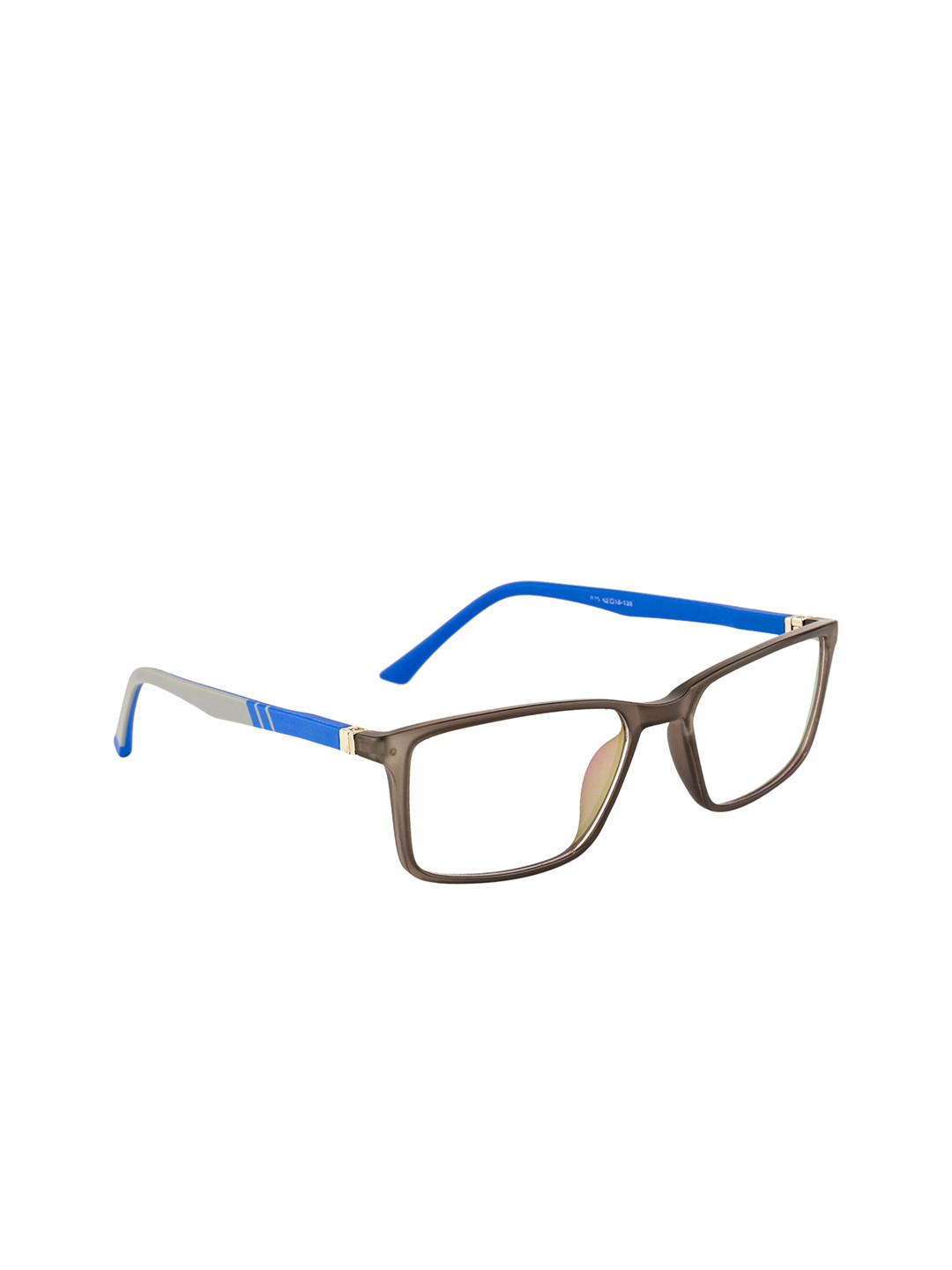 Gold Berg Unisex Grey & Blue Full Rim Wayfarer Frames Eyeglasses