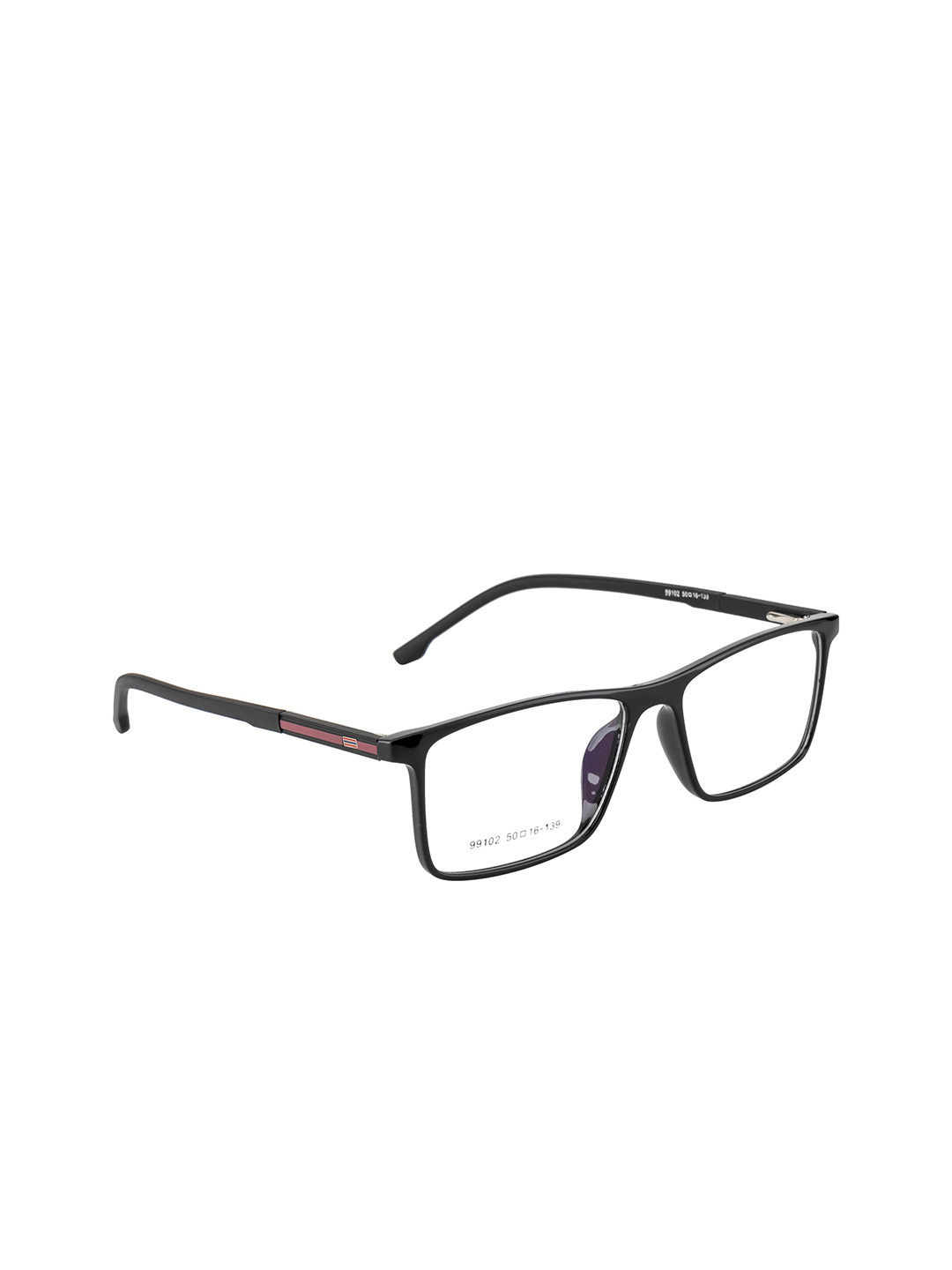 Gold Berg Unisex Black Solid Rectangle Frames Eyeglasses