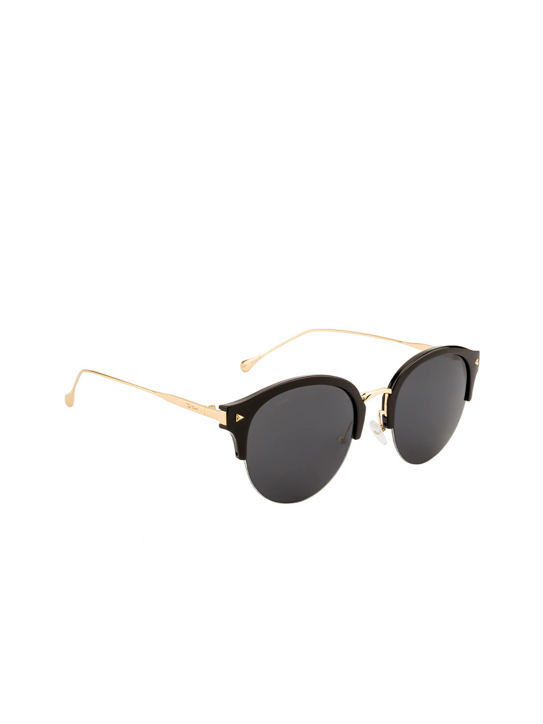Ted Smith Women Grey Lens & Gold-Toned Cateye Sunglasses - TSL-7979/S_C7-BLK-Grey