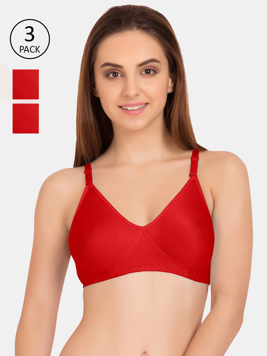 Tweens Women Pack of 3 Non Padded Every Day Seamless T-Shirt Bra