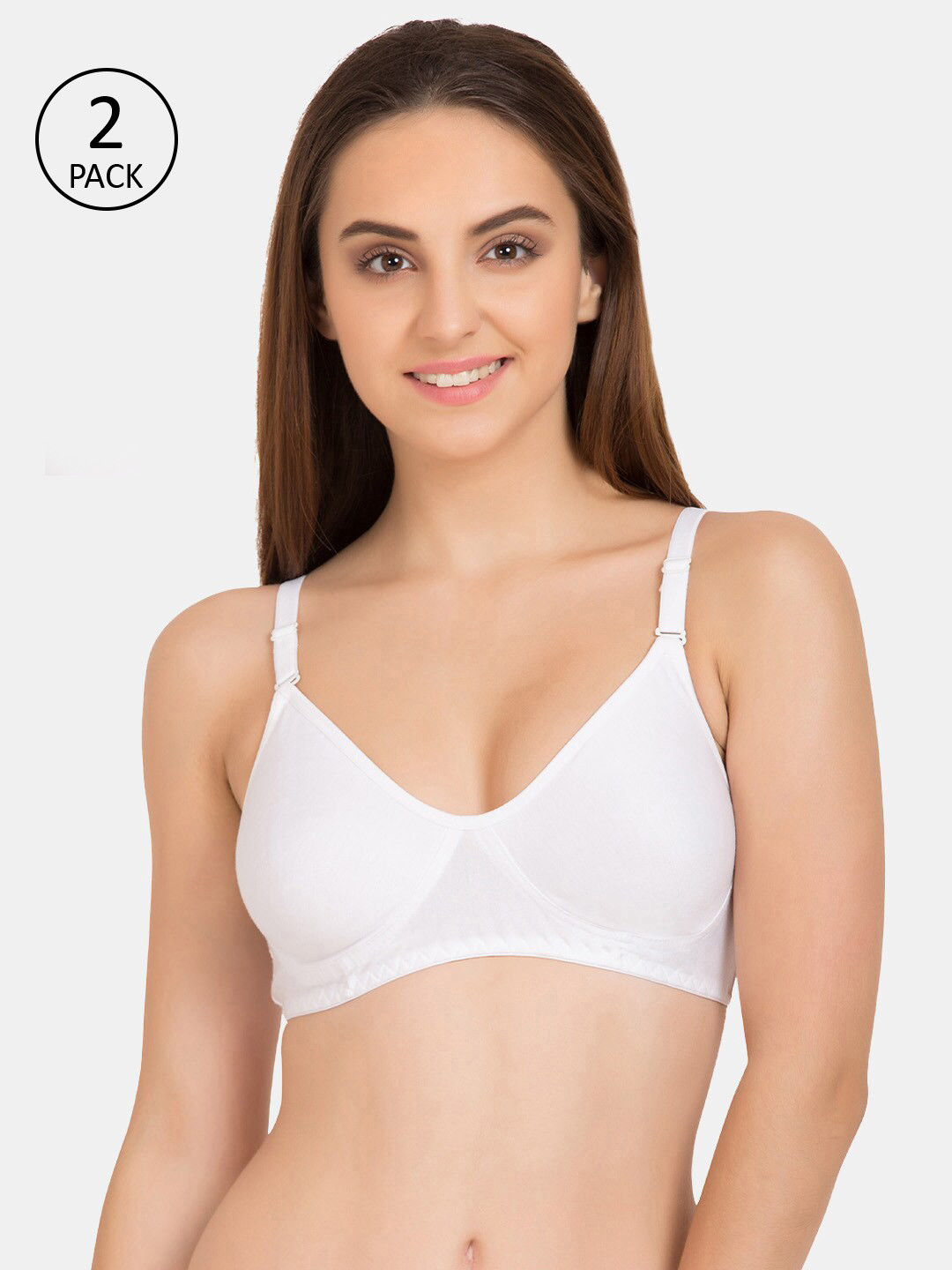 Tweens Women Pack of 2 Non Padded Every Day Seamless T-Shirt Bra