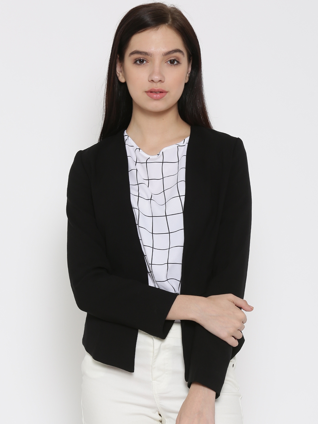 Open front clearance black blazer