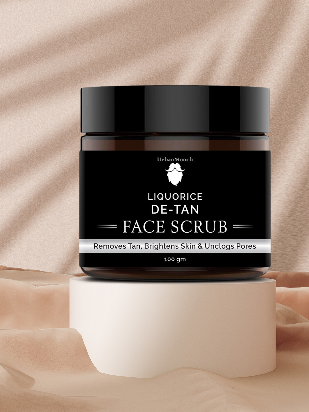 UrbanMooch Mens Lightening & Brightening Liquorice DeTan Face Scrub 100 gm