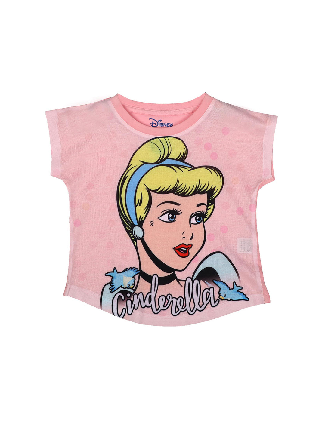 Disney by Wear Your Mind Girls Pink Princess Printed T-shirt