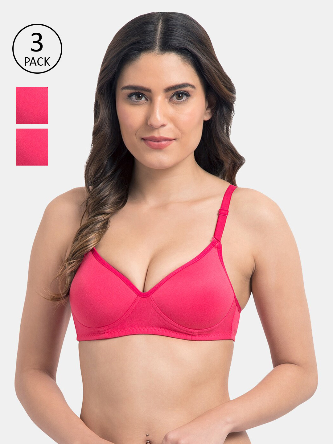 Tweens Pack of 3 Medium Padded Full Coverage Tshirt Bra