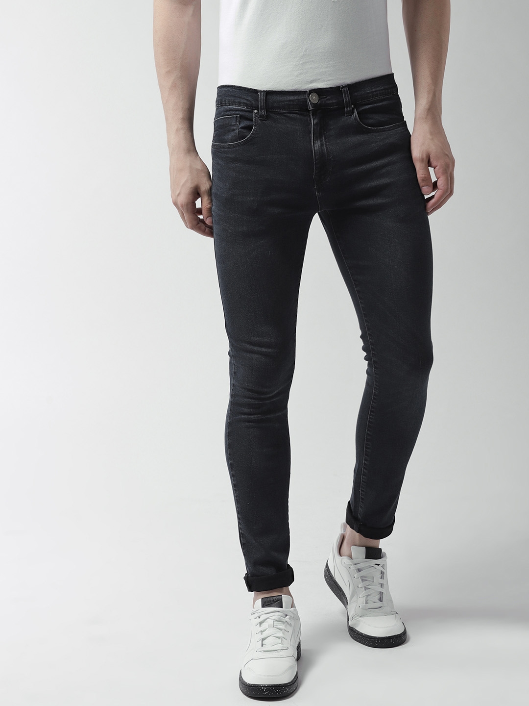 Buy New Men Navy Blue Skinny Fit Mid Rise Jeans - Jeans for Men | Myntra