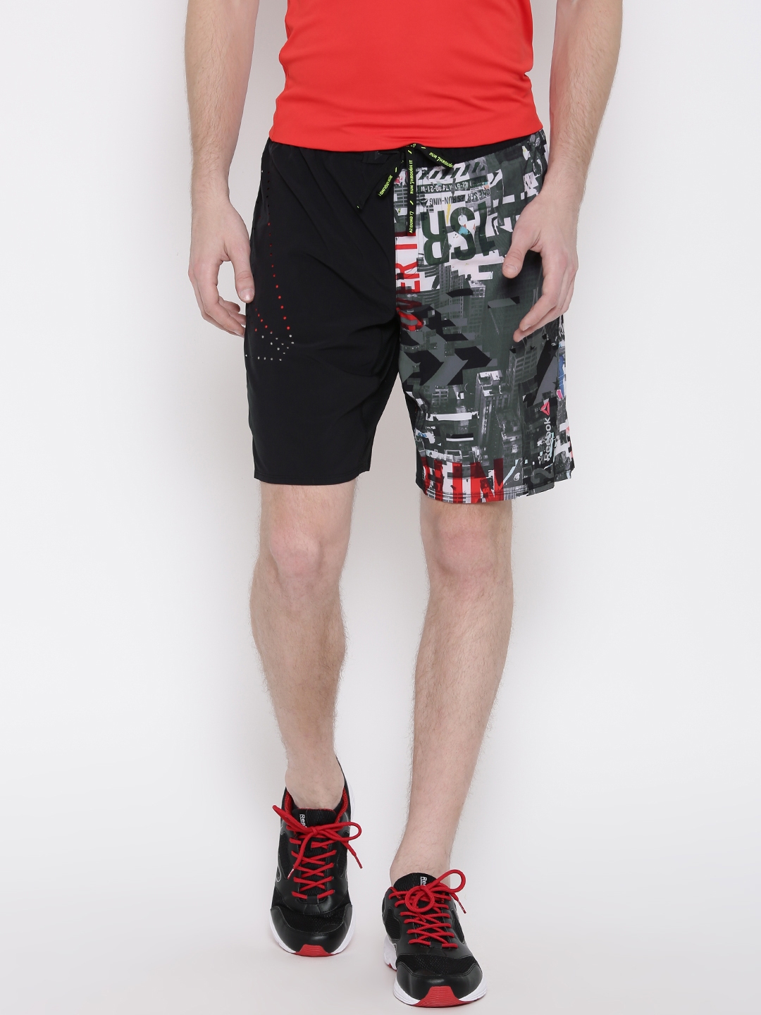 Reebok Men Black OSR AC BRD Printed Running Shorts