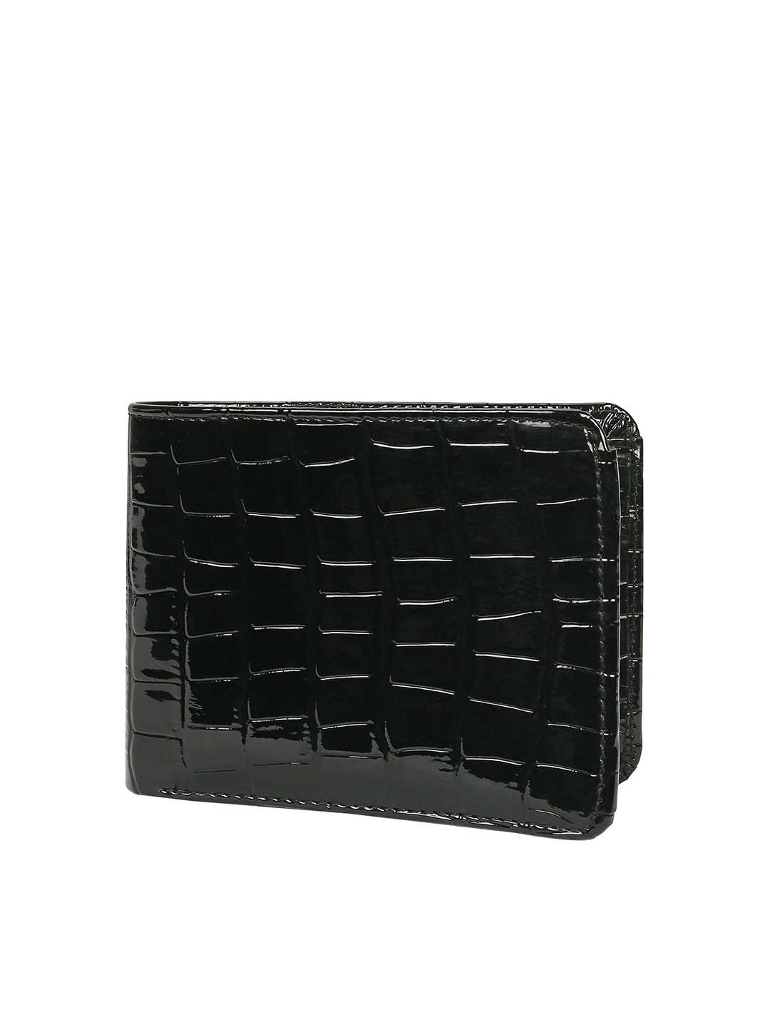 Creature Men Black Textured PU Two Fold Wallet