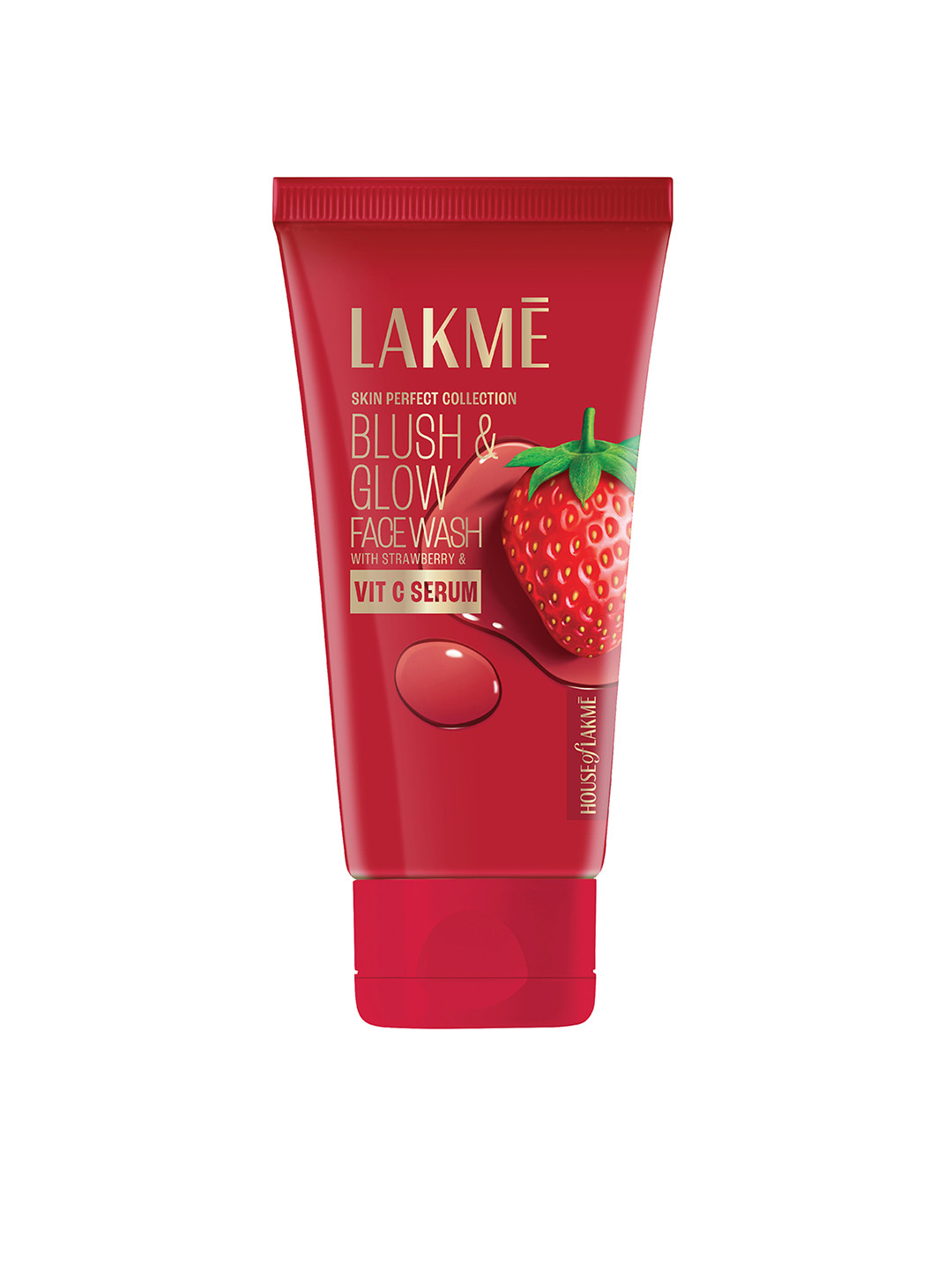 Lakme Blush & Glow Hydrating Strawberry Facewash with Vitamin C Serum - 100g