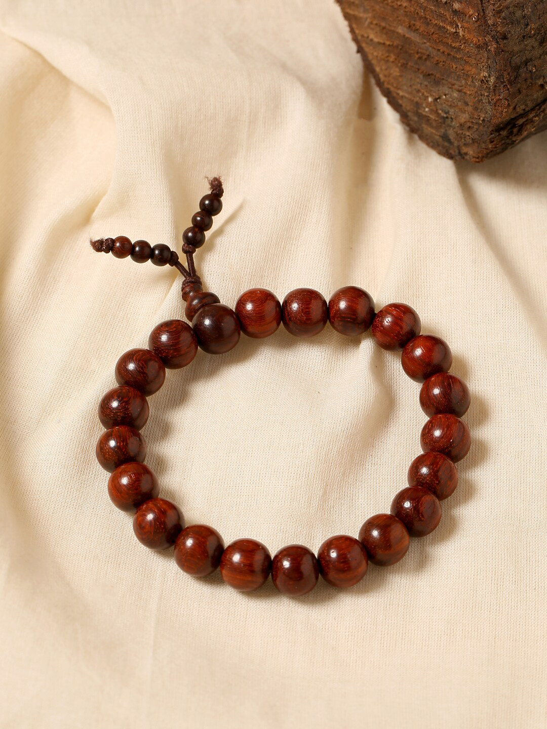 RDK Unisex Red Wood Handcrafted Charm Bracelet