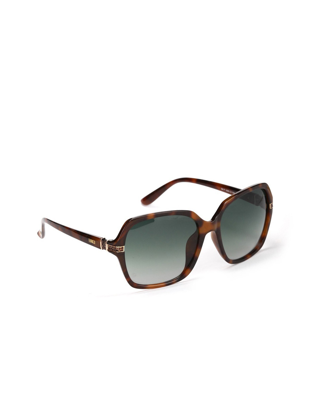 ENRICO Women Grey Lens & Brown Oversized Sunglasses - EN P 1030 C2-Grey