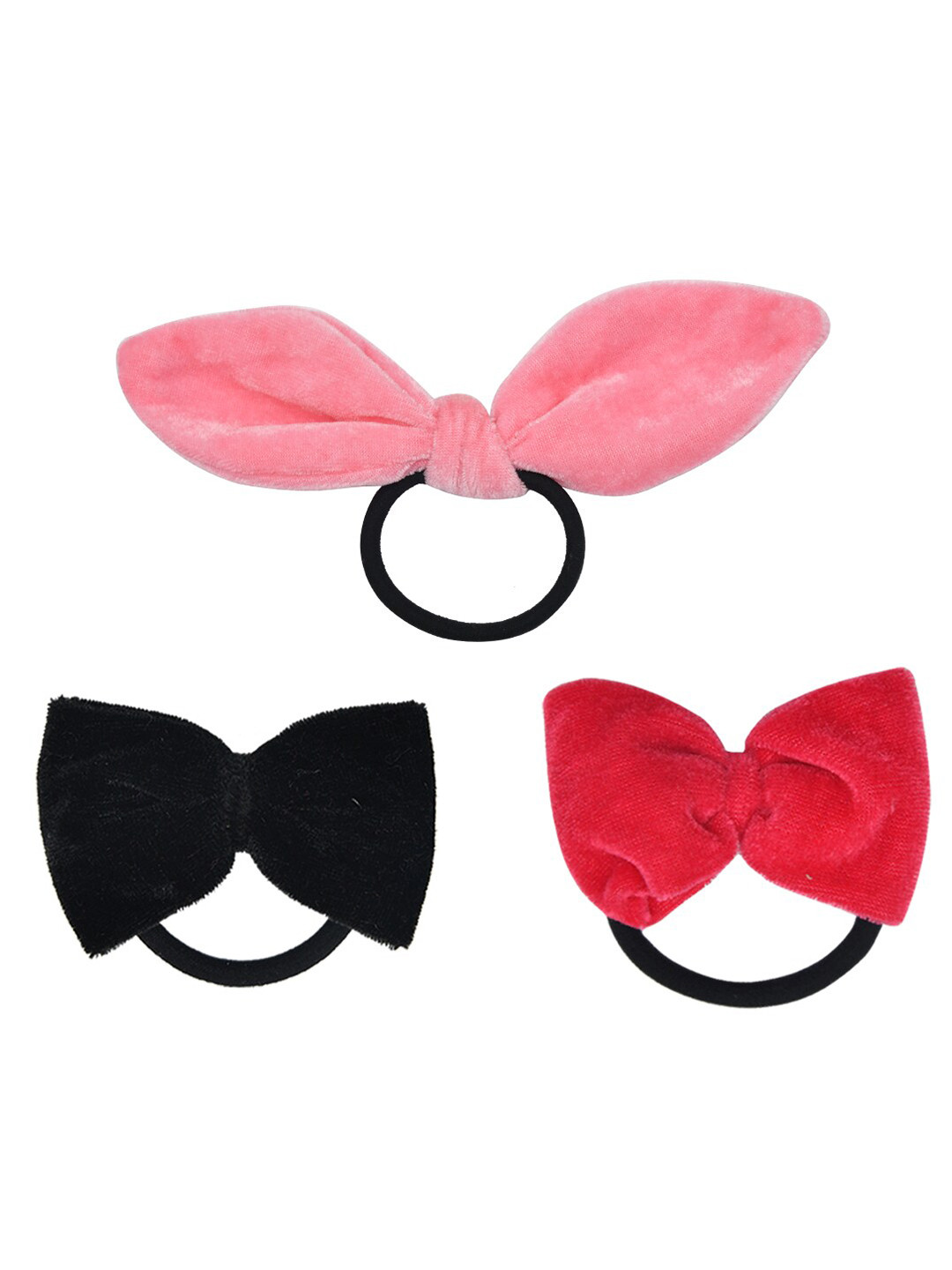 FUNKRAFTS Girls Set of 3 Ponytail Holders