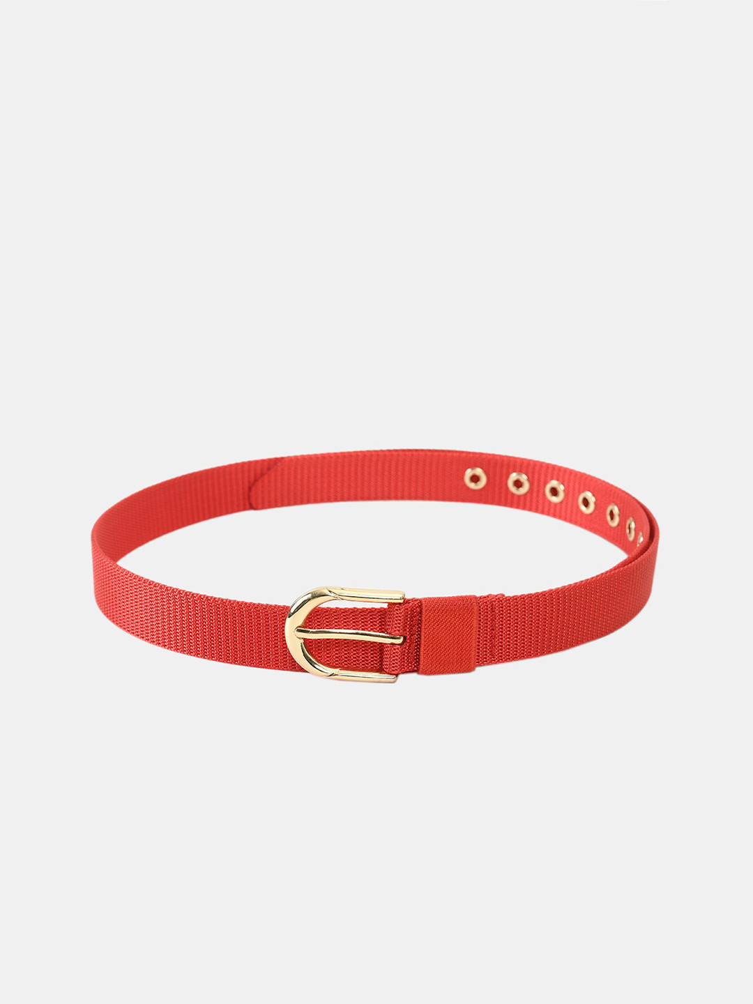 Kastner Women Solid Red Canvas Belt