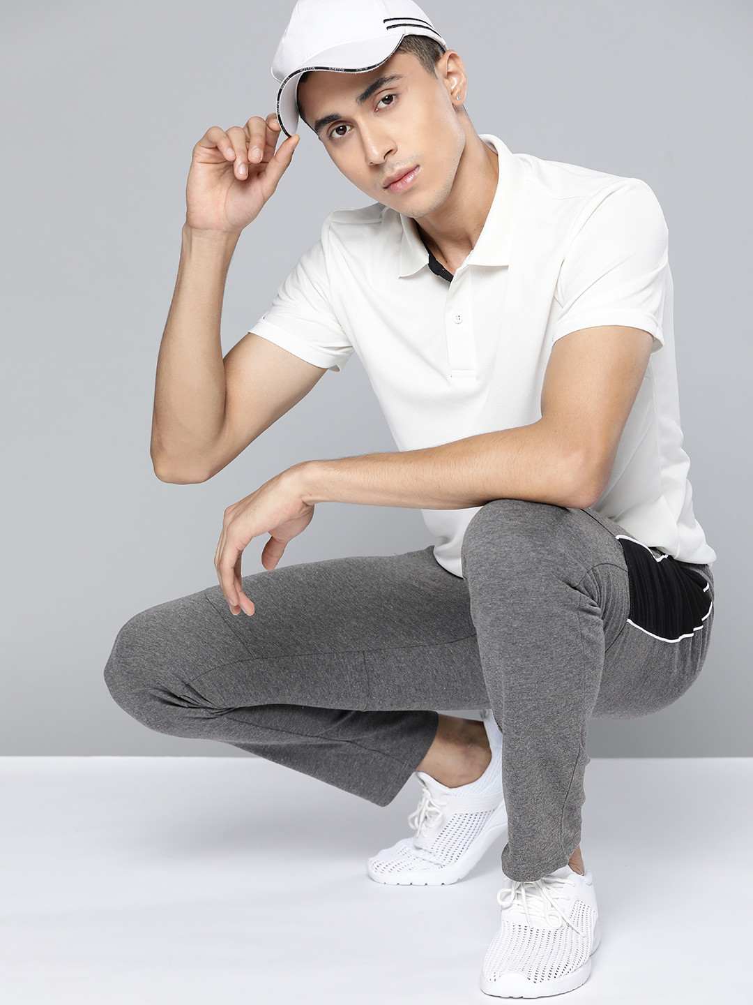 Alcis Men Grey Melange Track Pants