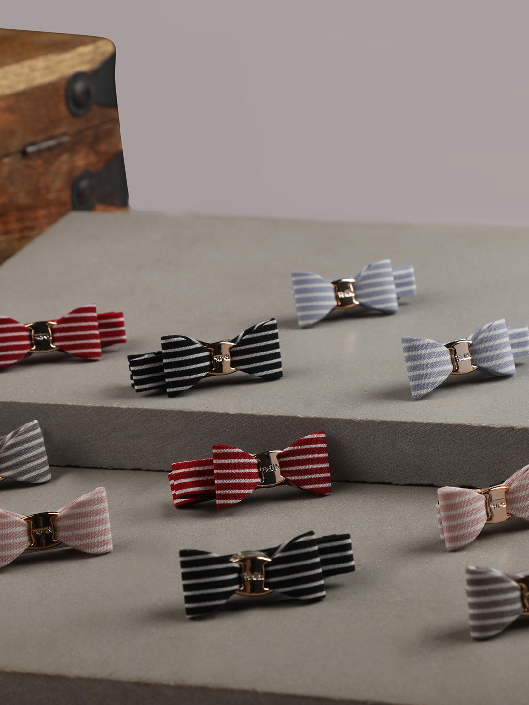 AccessHer Women Set of 5 Bow-Shaped Alligator Hair Clip