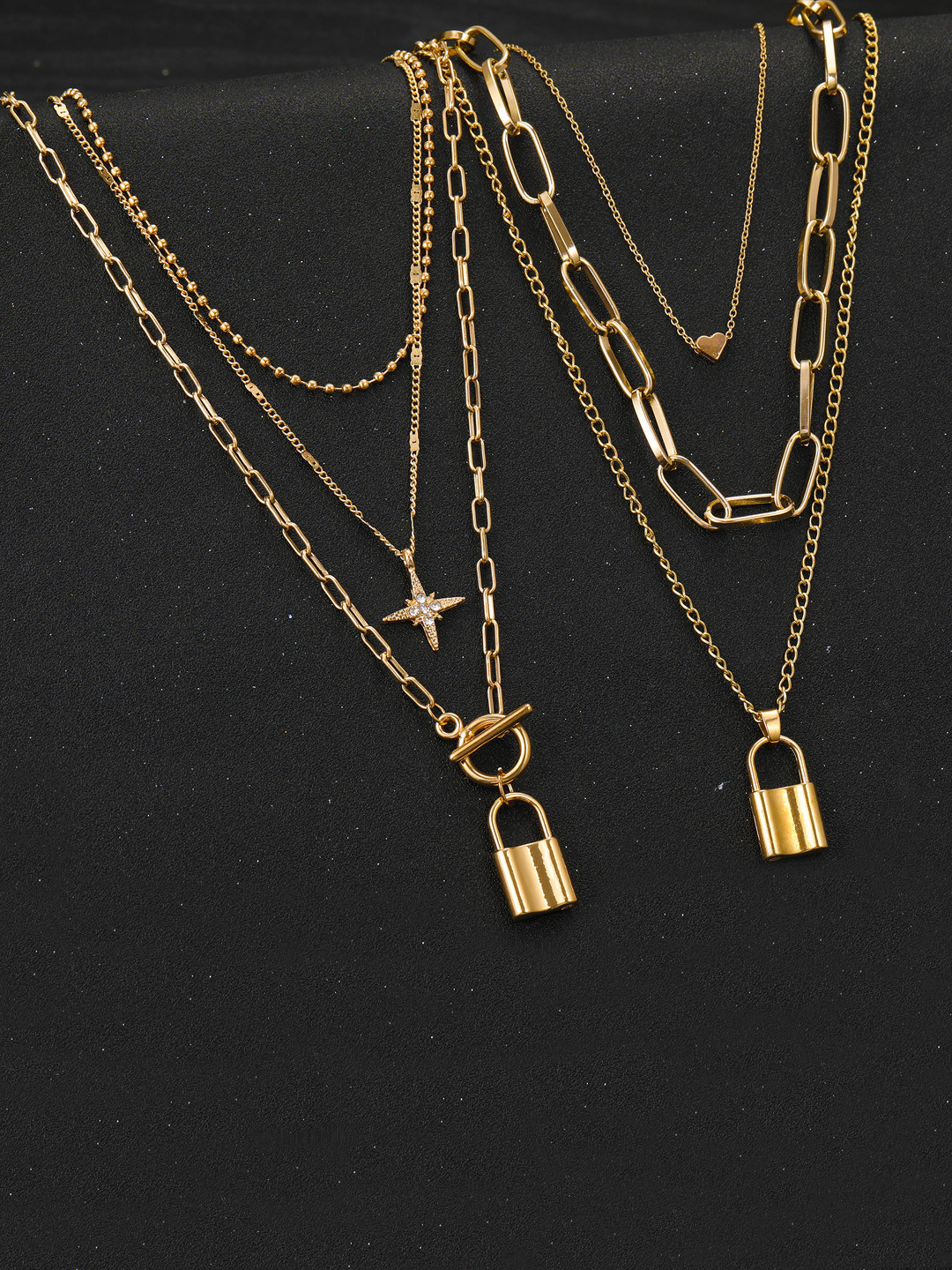 Jewels Galaxy Set Of 2 Gold-Plated Layered Necklace
