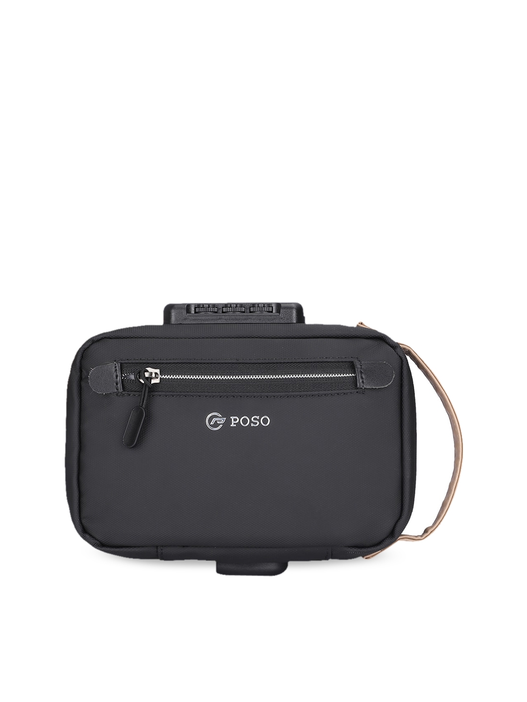 POSO Black Travel Cable Organizer with USB Charging   Number Lock