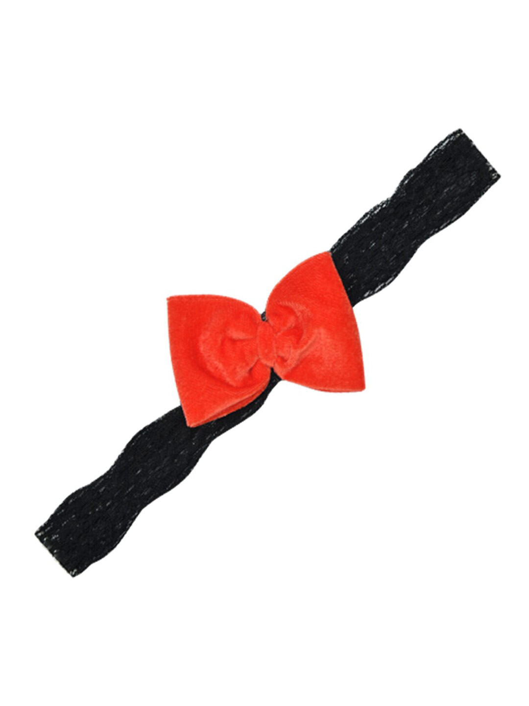 FUNKRAFTS Girls Black & Red Hairband With Bow Detail