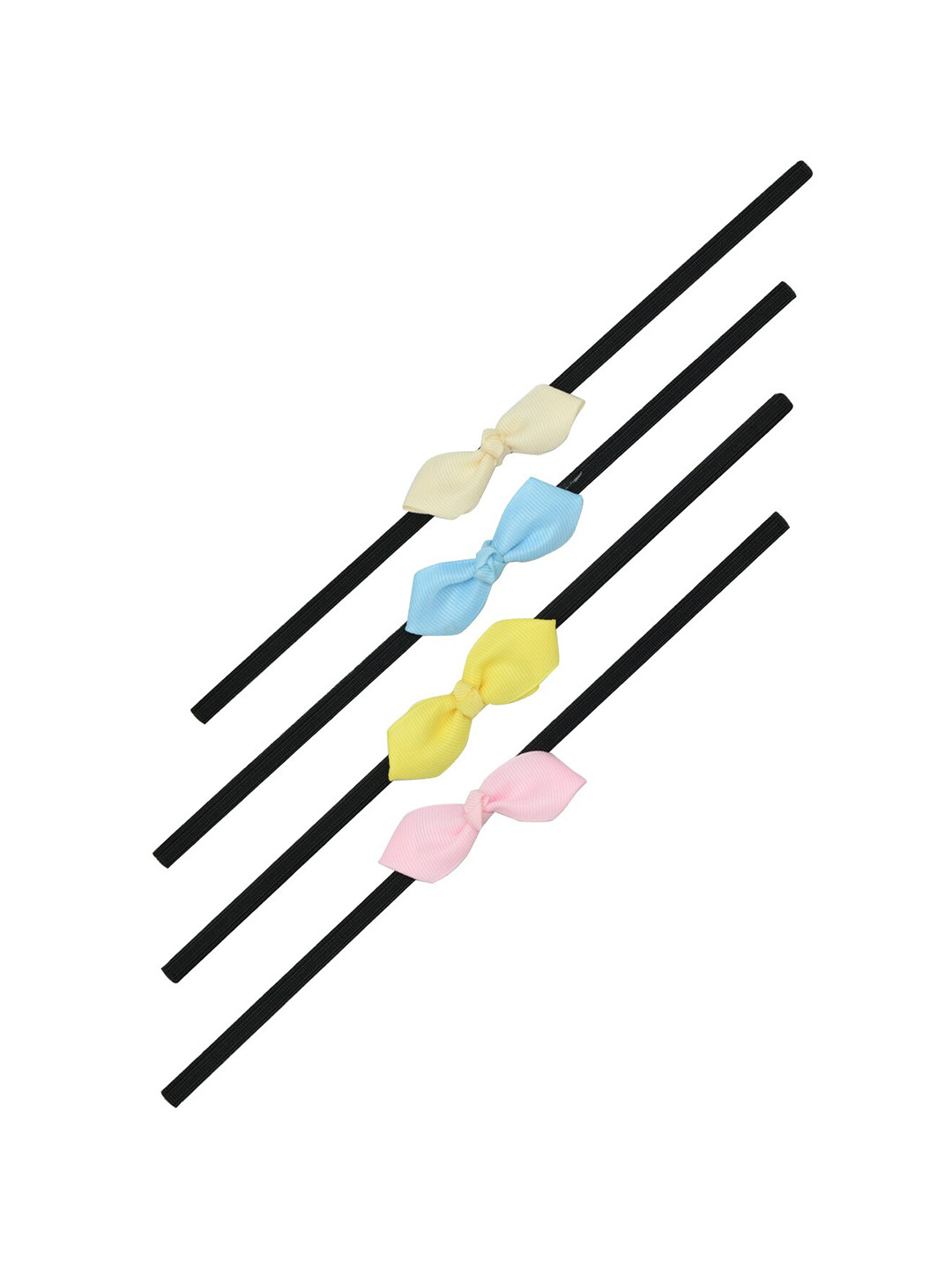 FUNKRAFTS Girls Black & White Set of 4 Hairband