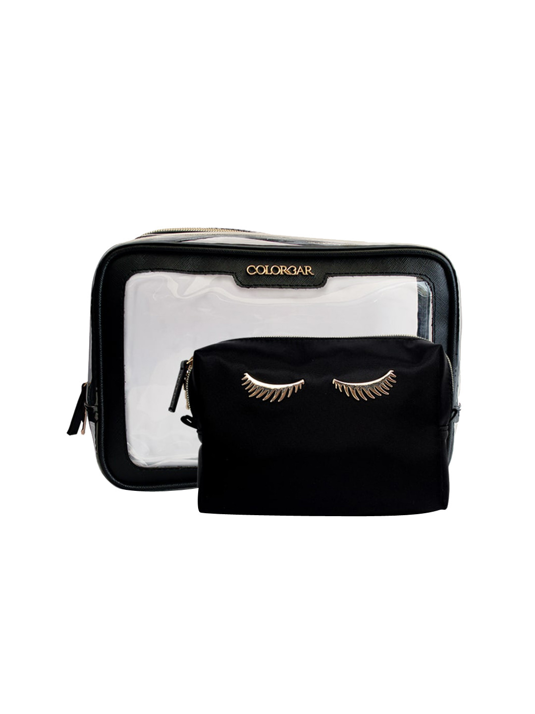 Colorbar Black Set of 2 Lips & Lashes Box Pouch