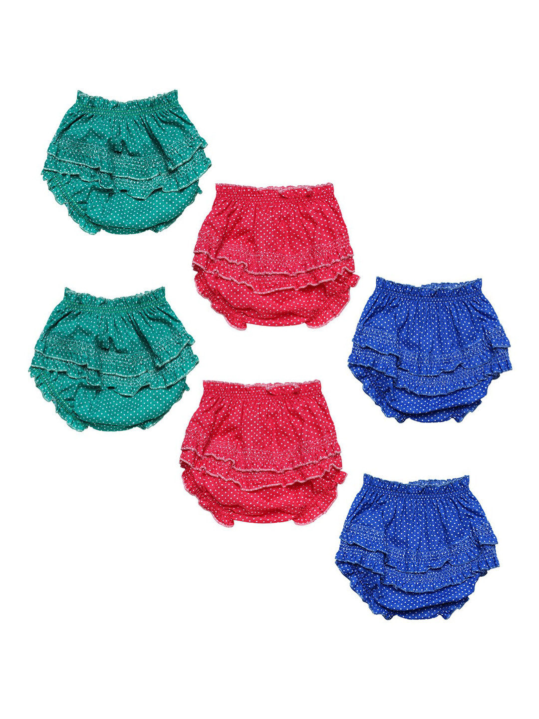Superminis Girls Pack Of 6 Frilled Cloth Nappy