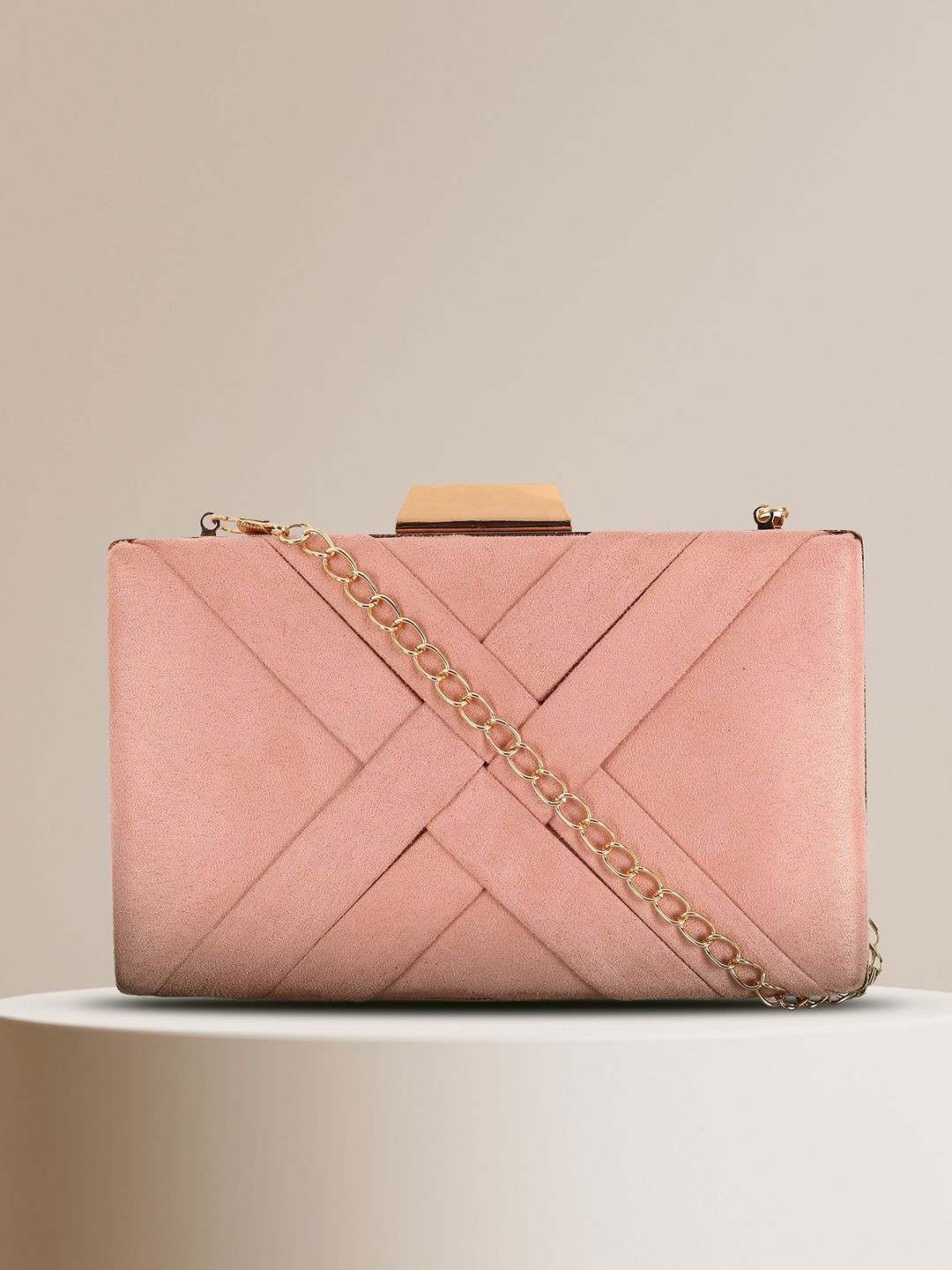 Lavie Criss Women Pink Framed Clutch