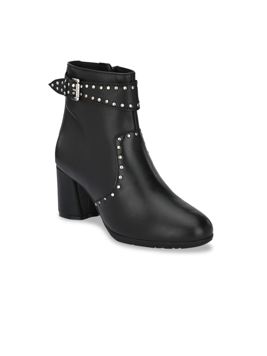 Delize Black Block Heeled Boots
