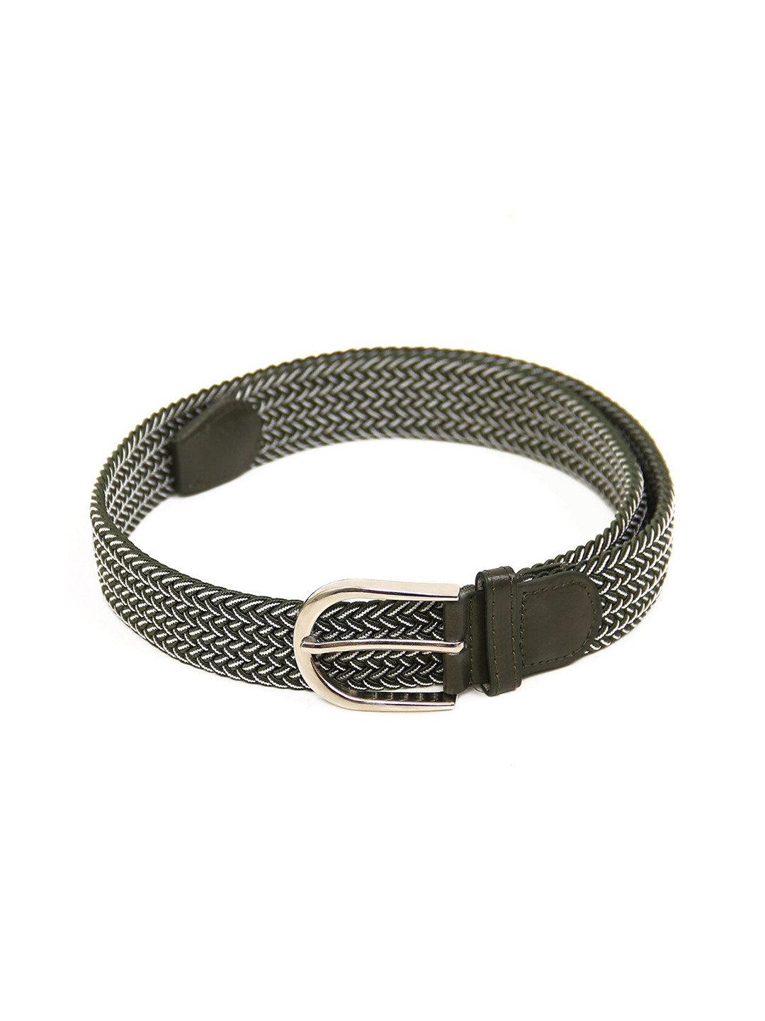 Calvadoss Boys Green Braided Elastic Belt